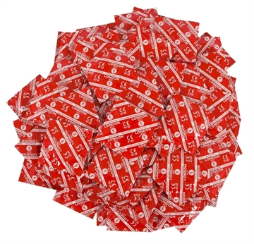 100 Stk. London røde jordbærsmag kondomer